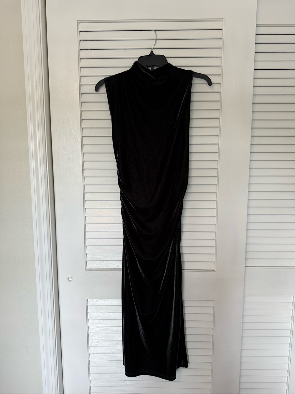 a new day Black Sleeveless Velvet Maxi Dress